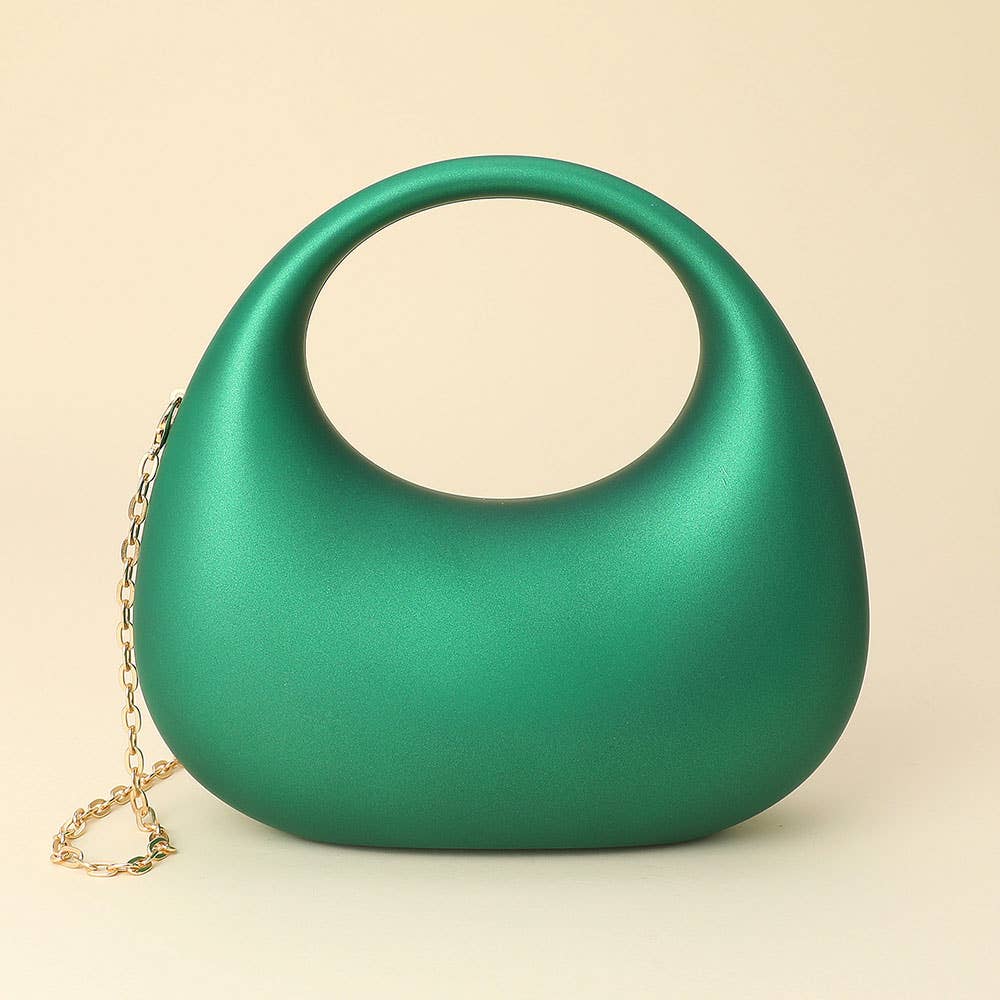 Matte Acrylic Crescent Handbag: Purple
