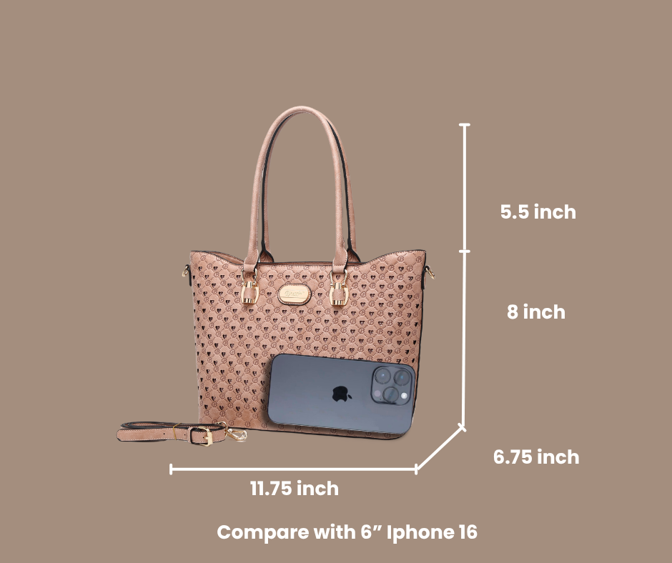 Brangio Elegant Monogram Tote bag: Fiery Red