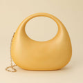 Matte Acrylic Crescent Handbag: Gold