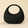 Matte Acrylic Crescent Handbag: Black
