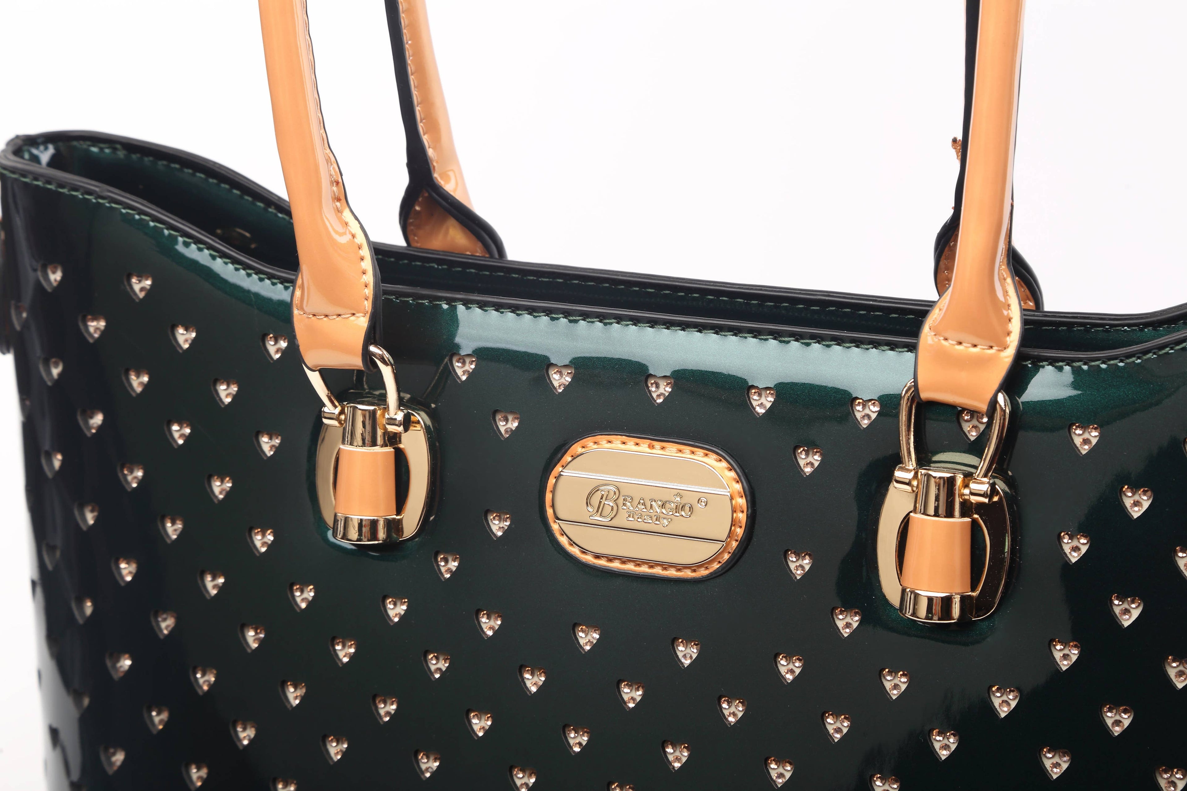Brangio Italy Midnight Sapphire Tote Bag: Bronze