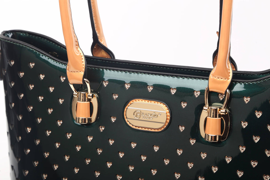 Brangio Italy Midnight Sapphire Tote Bag: Pewter