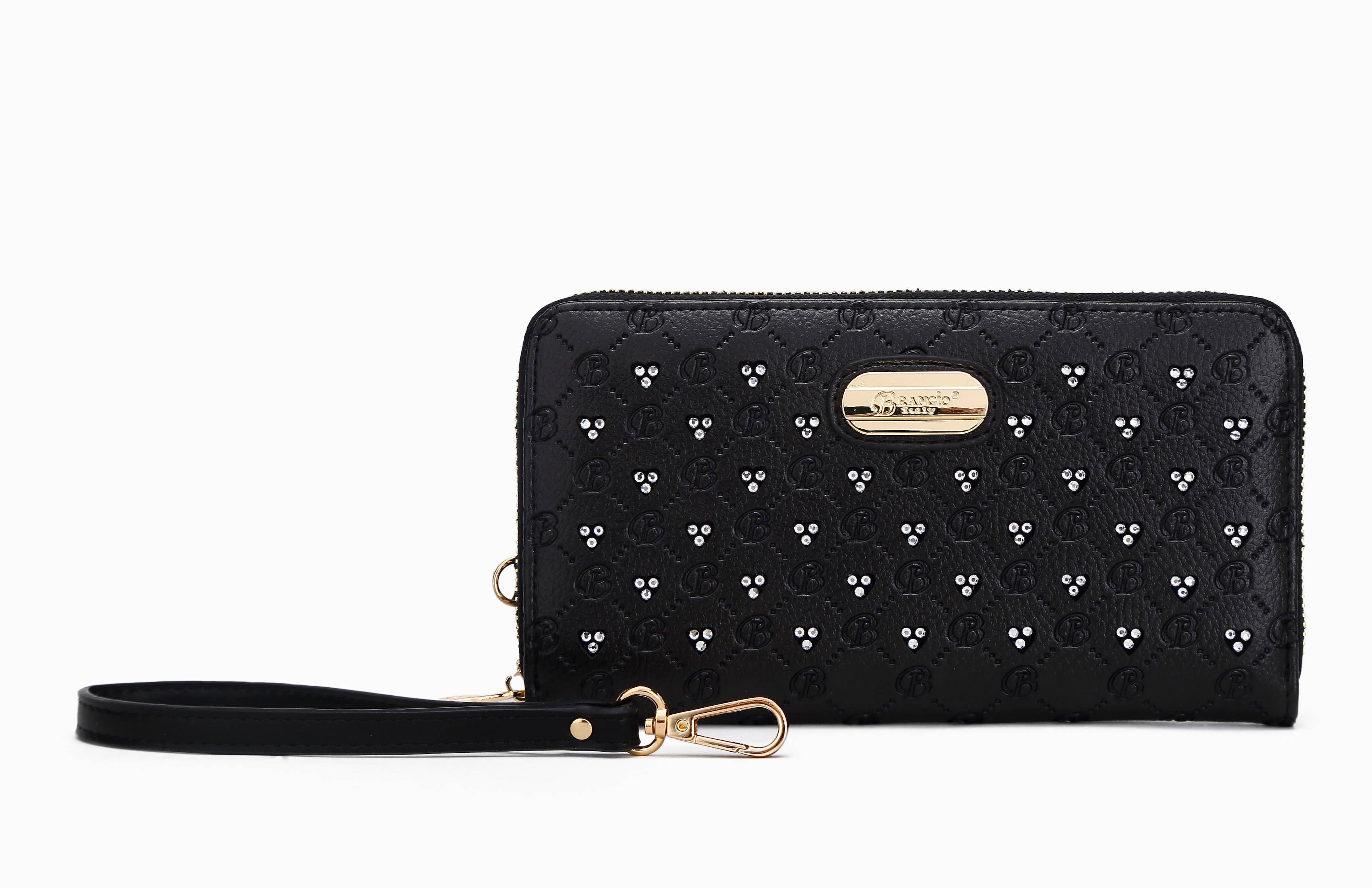 Brangio  Chic Zippered Around Wristlet Wallet: Ocean Blue