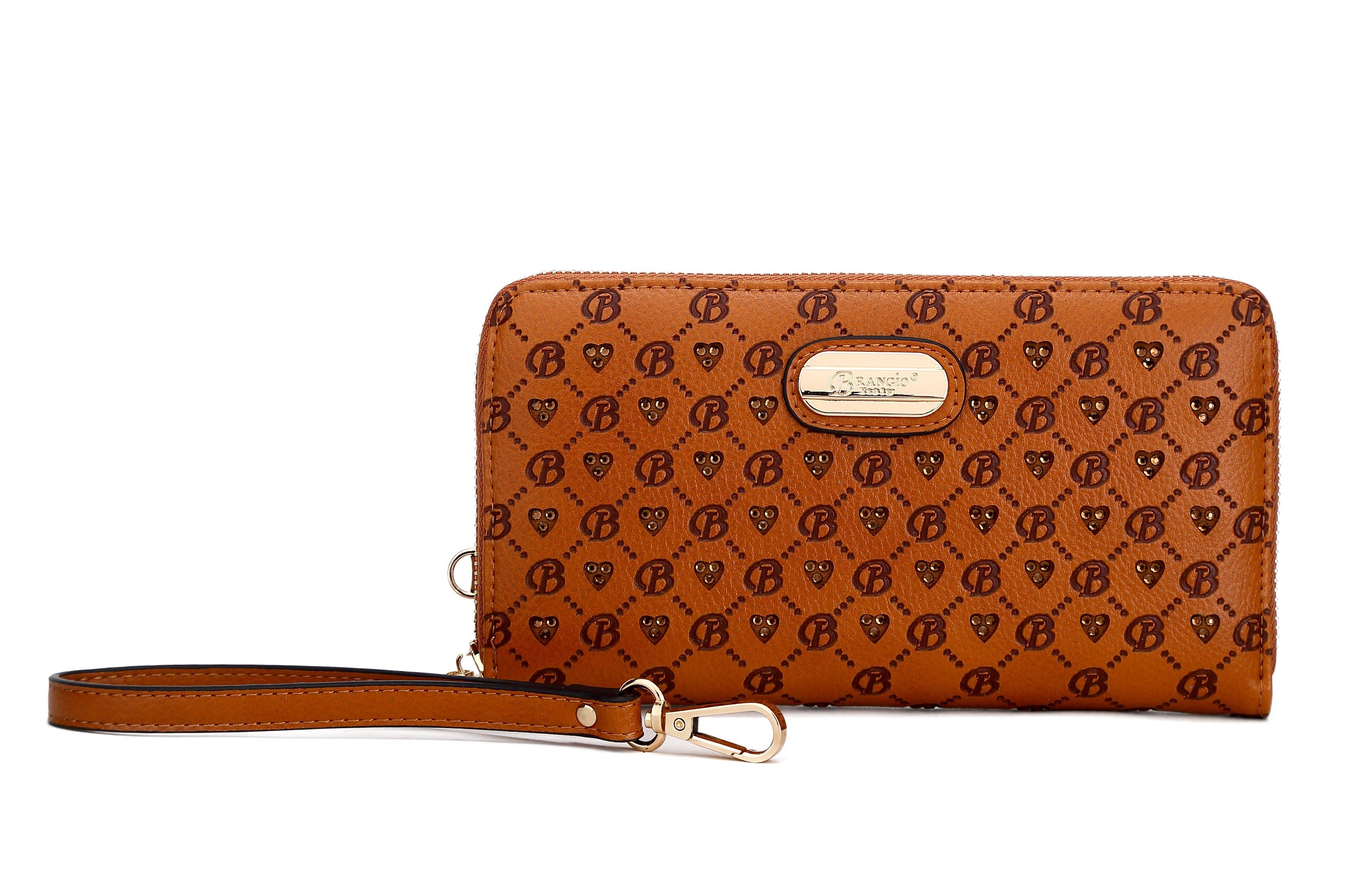Brangio  Chic Zippered Around Wristlet Wallet: Ocean Blue