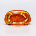 Trendy Shell Acrylic Clutch Bag for Evening Events: Acrylic Orange
