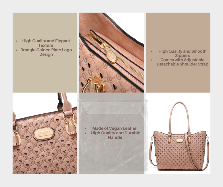 Brangio Elegant Monogram Tote bag: Fiery Red