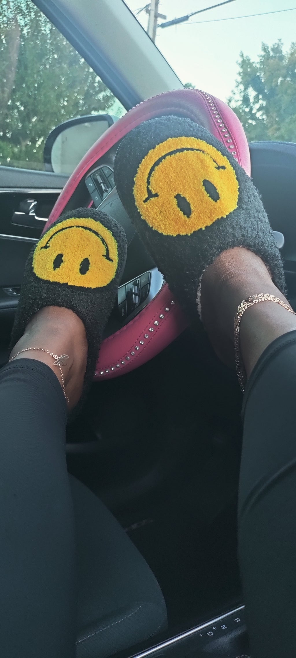 Smiley face slippers