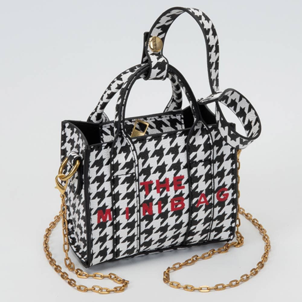 THE MINI BAG Message Pointed Faux Leather Bag Charm / Mini Bag / Crossbody Bag: Red
