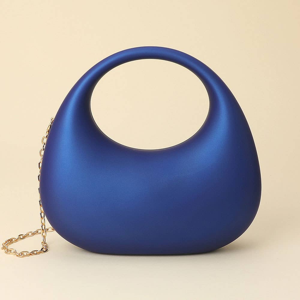 Matte Acrylic Crescent Handbag: Red