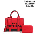 The Tote Bag with Card Hold TB6-1122A: Red