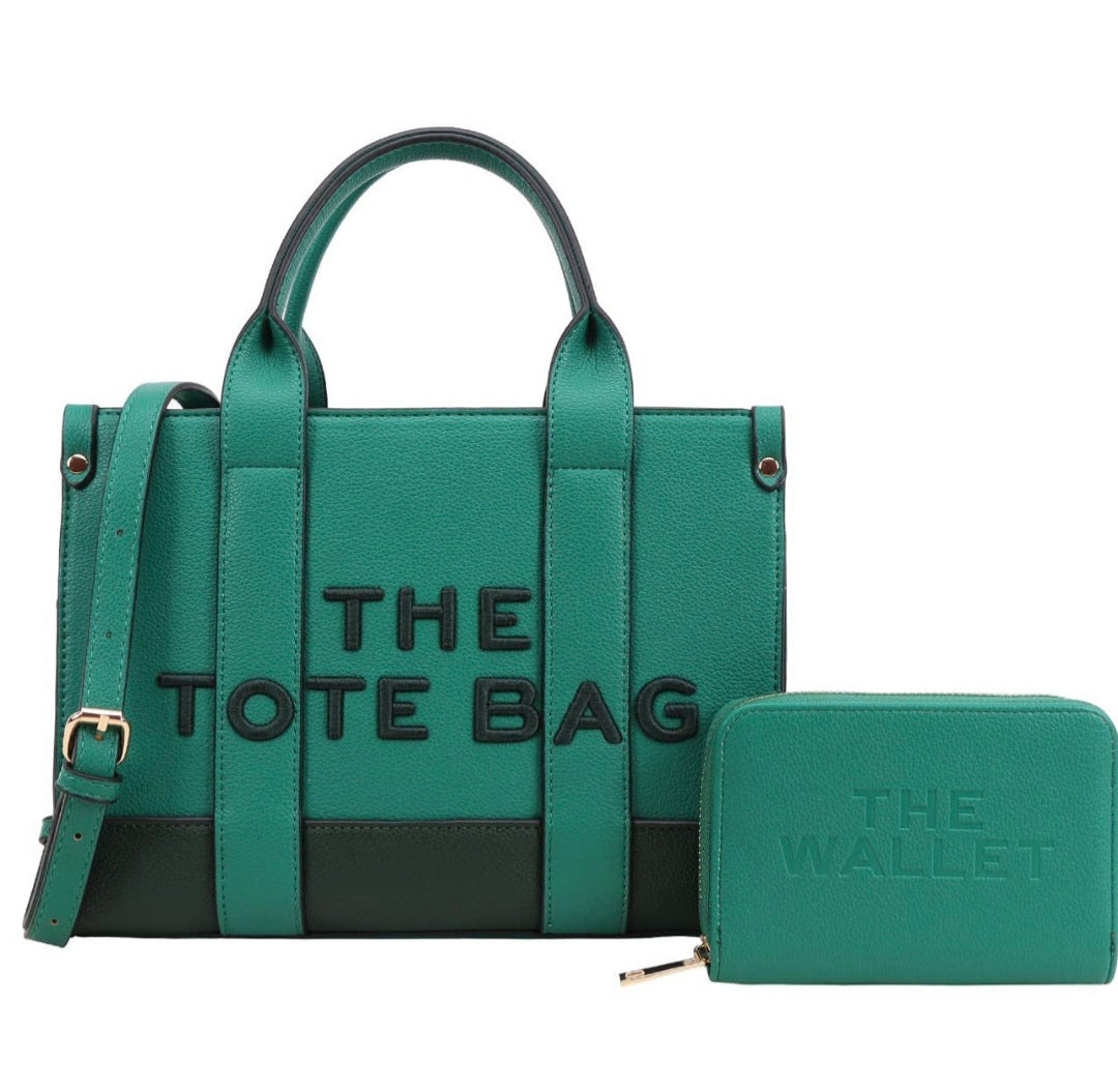 Tote Bag With Wallet green