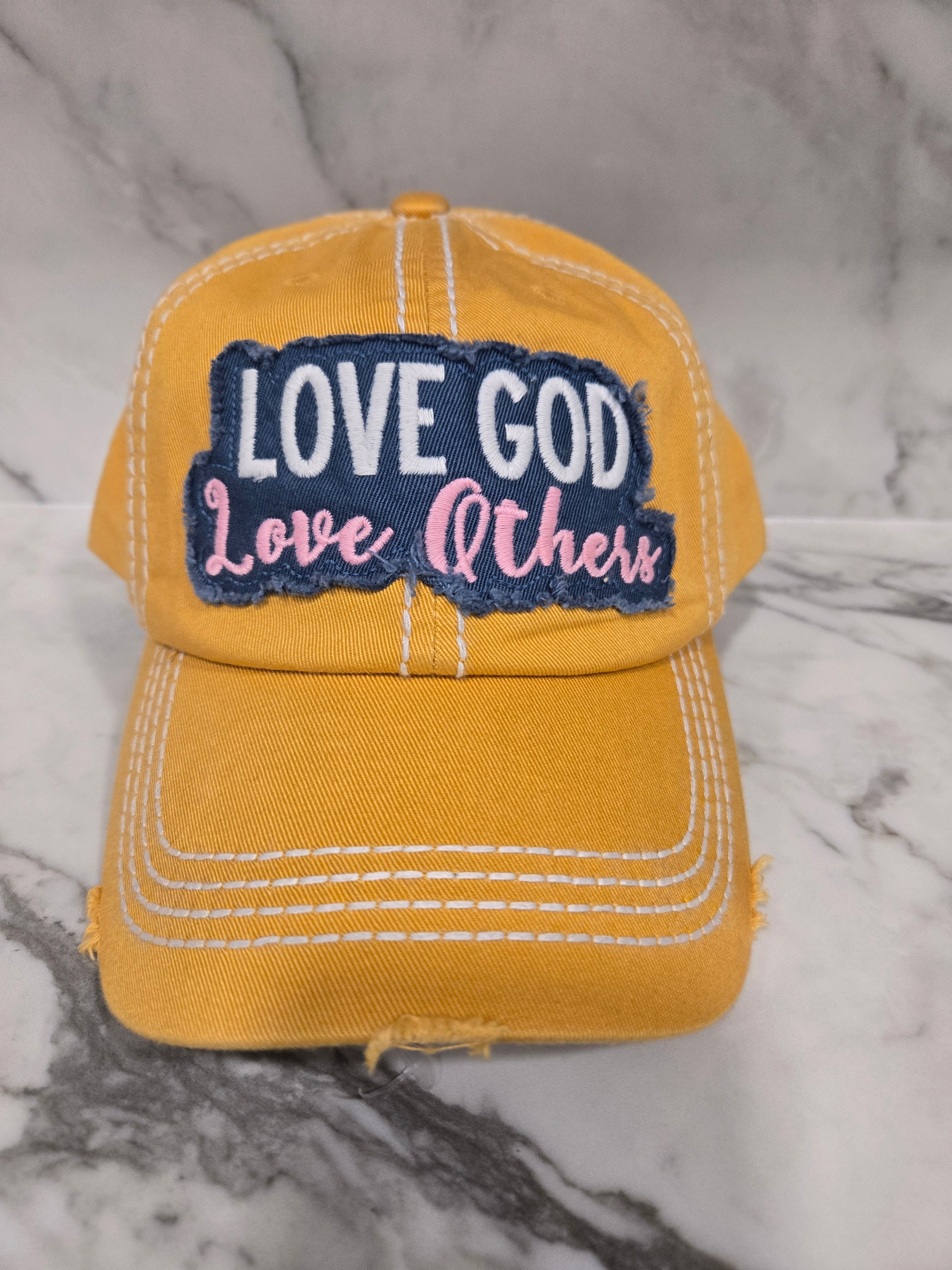 Love God Love Others Vintage Hat