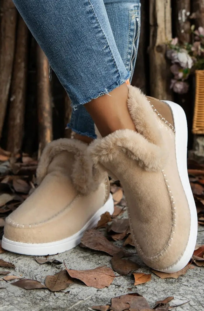 Suede plush Anklet Boots