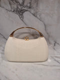 Woven Evening Clutch Bag Stylish Shoulder Crossbody: Apricot