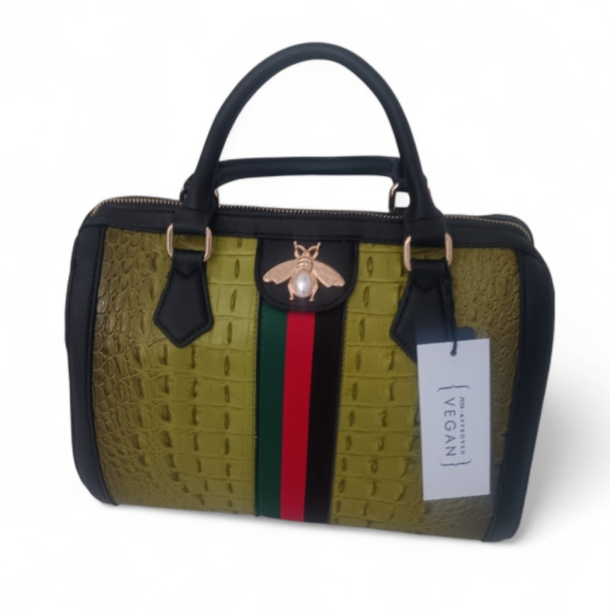 Fashion croco Satchel Bag comes with shoulder Strap