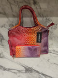 Crocodile Ombre Satchel set with wallet and shoulder strap