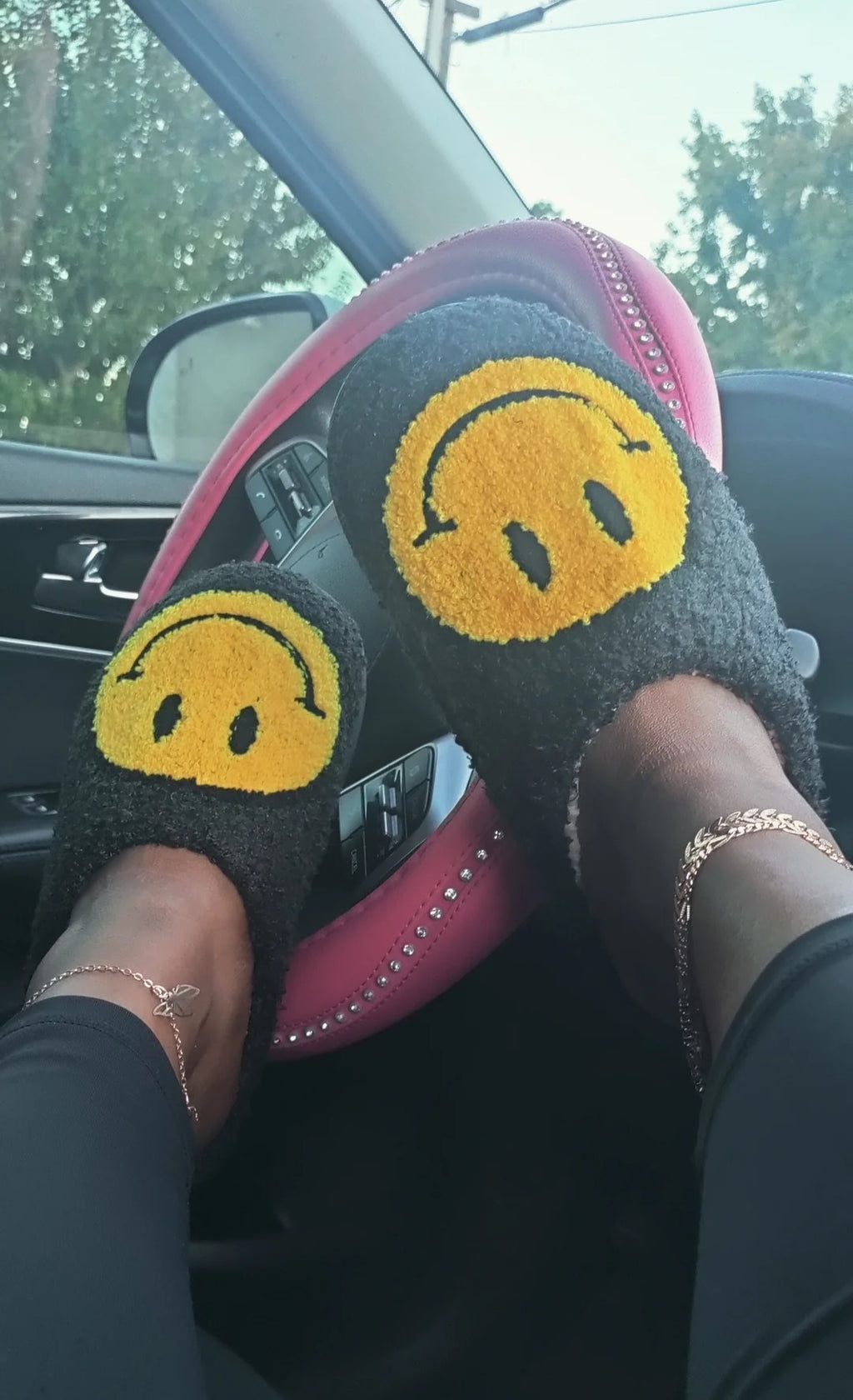 Smiley face slippers