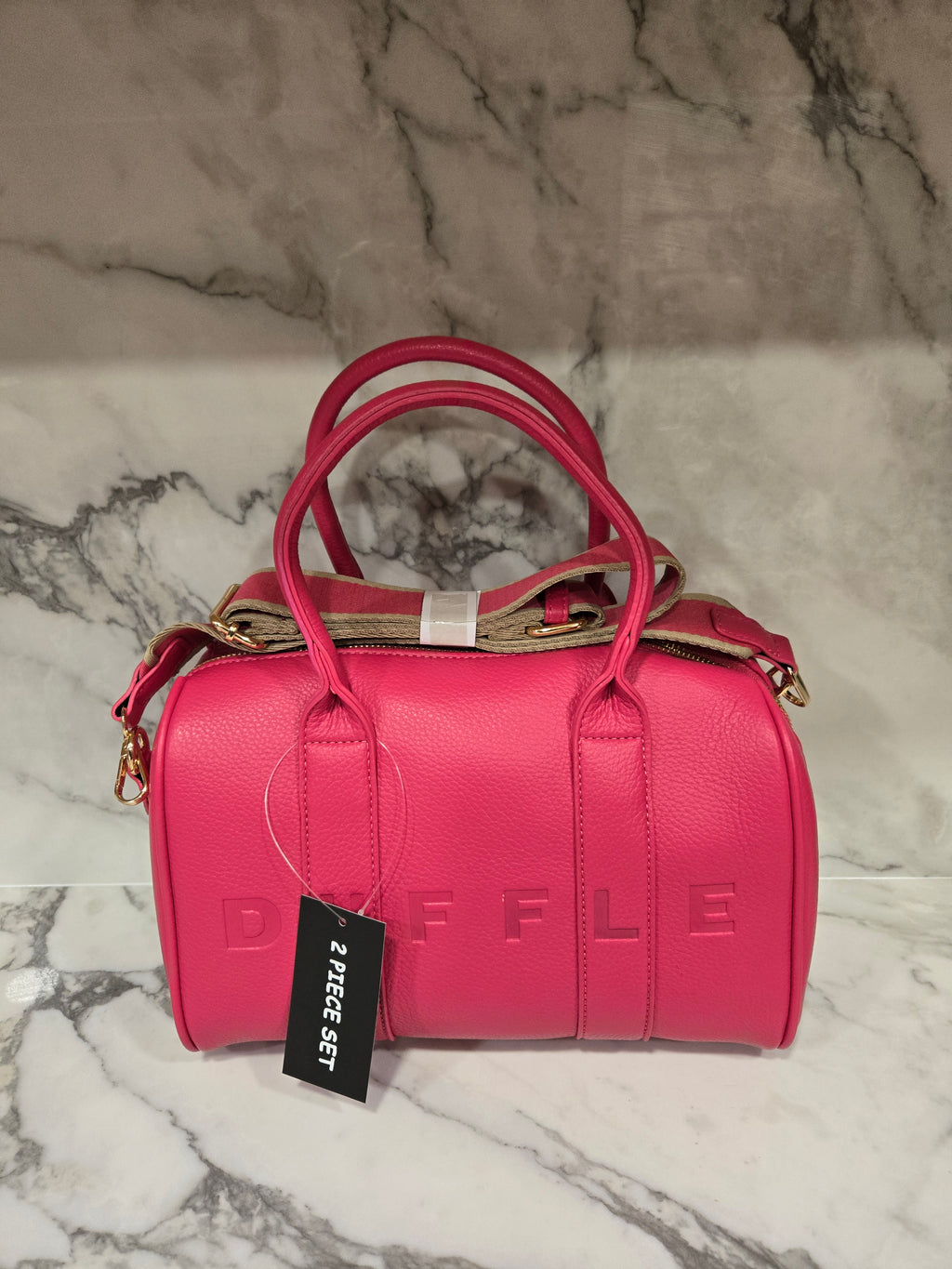 Duffel  pink set come with wallet