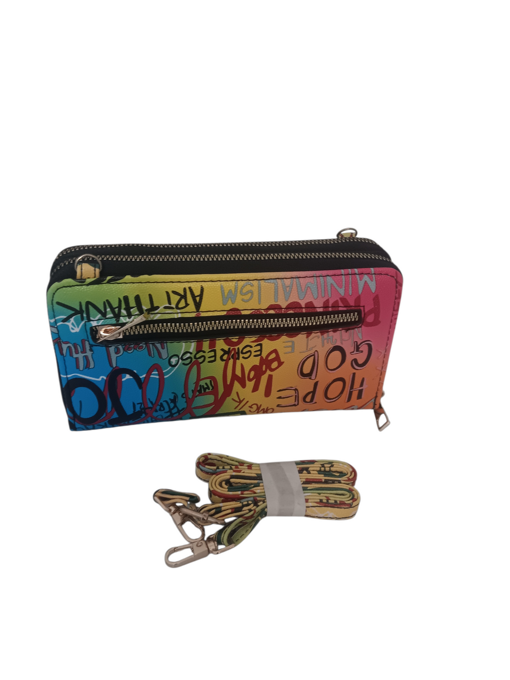 Graffiti wallet cell phone purse