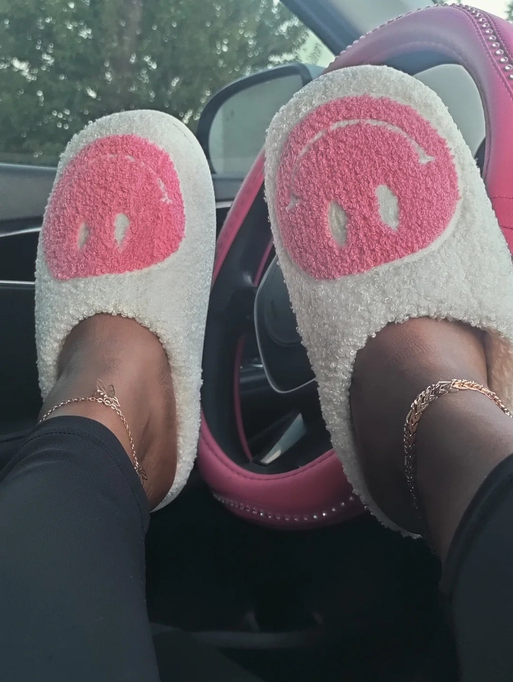 Smiley face slippers