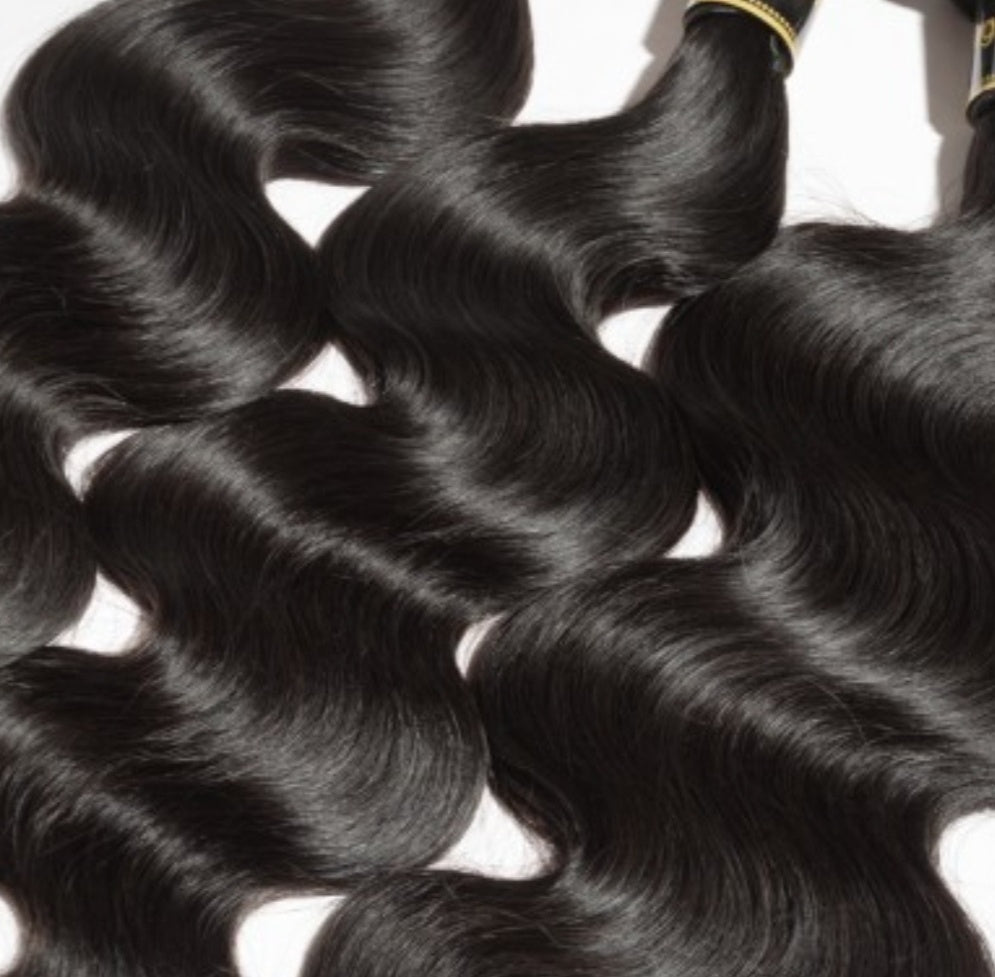 Hair 10-30 inch bundles Body wavy virgin Brazilian hair #1B natural black