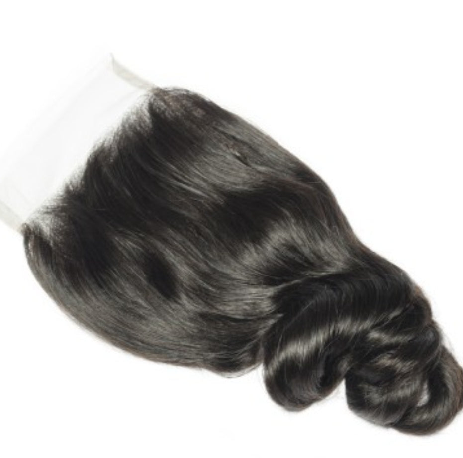 4"x4" Loose Wavy Free Parted Lace Closure