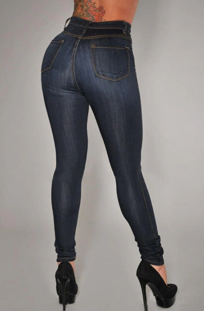 high waist skinny jeans