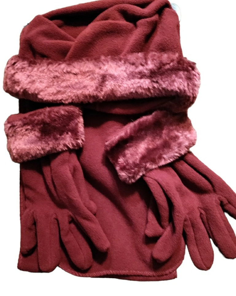 winter Scarf, hat and gloves women